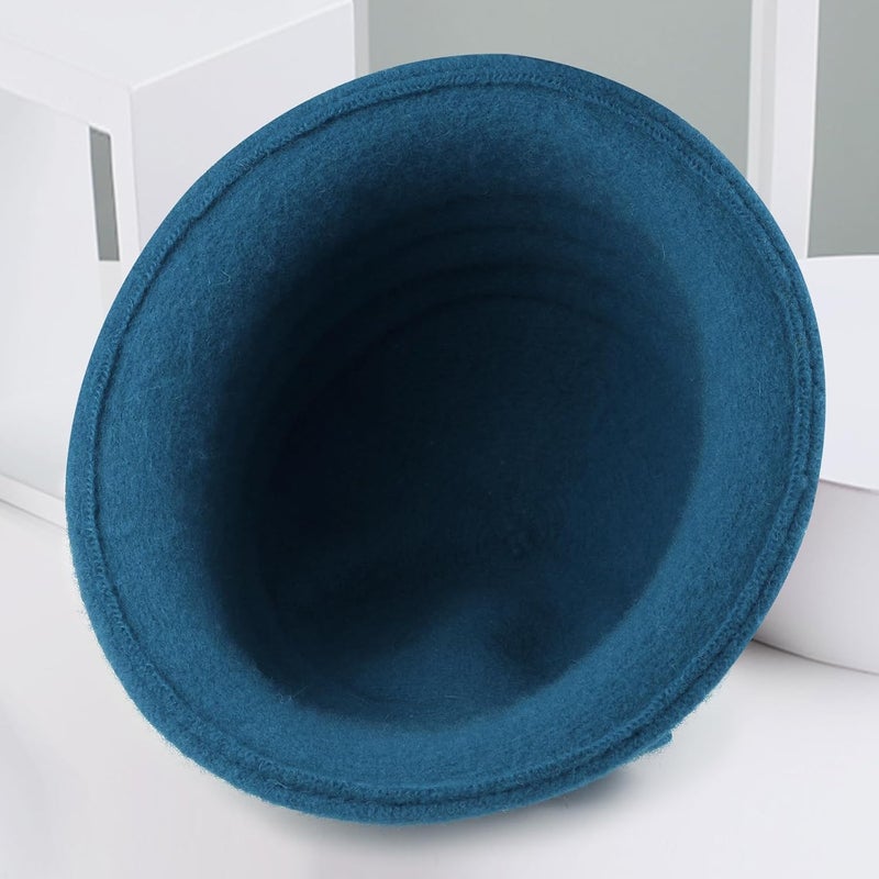 Sumolux Women Beret Hat French Vintage Floral Wool Dress Cloche Classic Winter Hat 1920s - Image 5